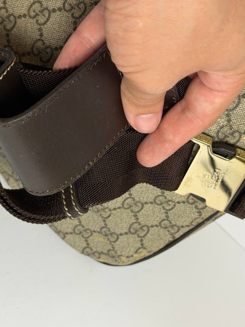 Gucci GG Supreme Beige Monogram Coated Canvas Belt Bum Bag - Picture 4 of 14